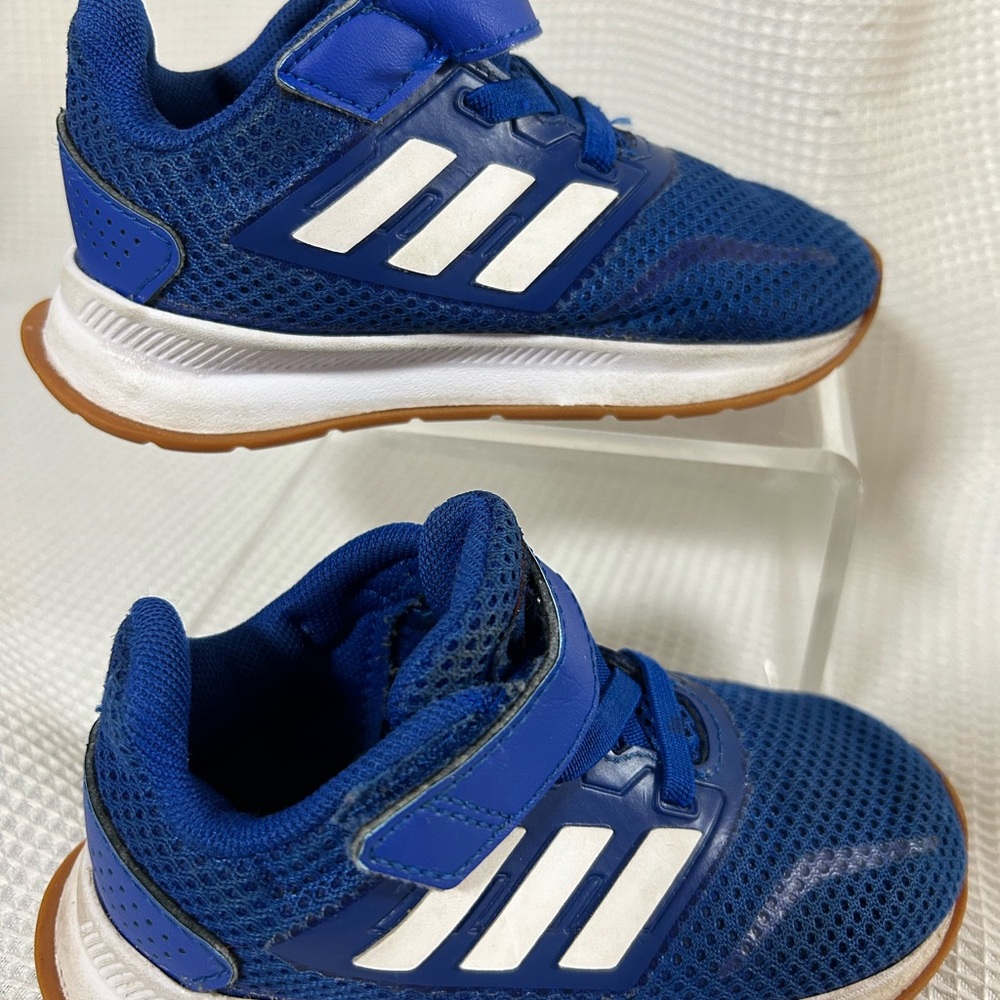 Adidas toddler blue sneakers - Picture 6 of 8